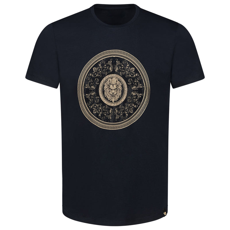 ROUND NECK LION HEAD CIRCLE T-SHIRT - GV2026