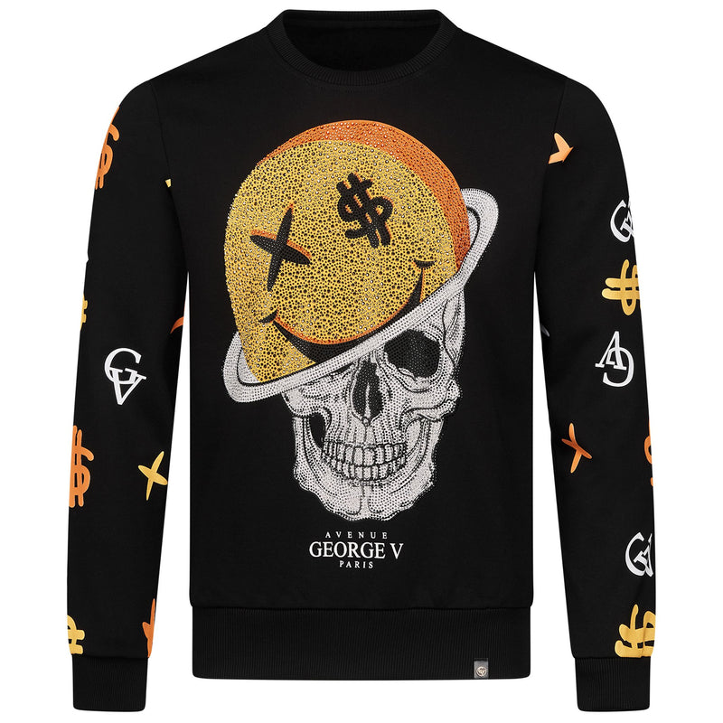 SWEAT SHIRT - $KULL JUMPER BLACK