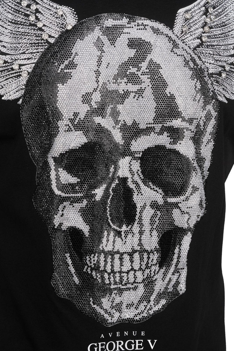 WINGED SKULL ROUND NECK T-SHIRT - GV2062