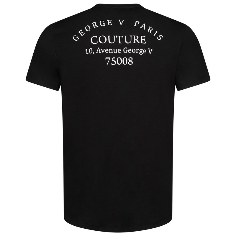 GEORGEV BANK BLACK ROUND NECK T-SHIRT - GV2000